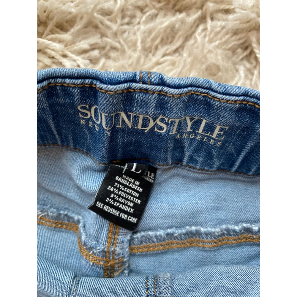SoundStyle Shorts Raw Hem Pull-On Amazing Donna Denim Comfort Fit Spring Summer - Picture 5 of 6